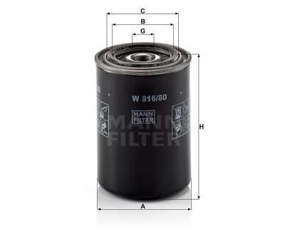 Масляный фильтр MANN-FILTER W816/80