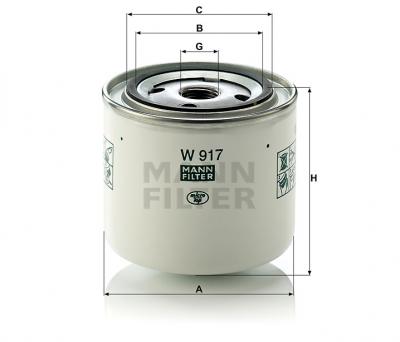 Масляный фильтр MANN-FILTER W917