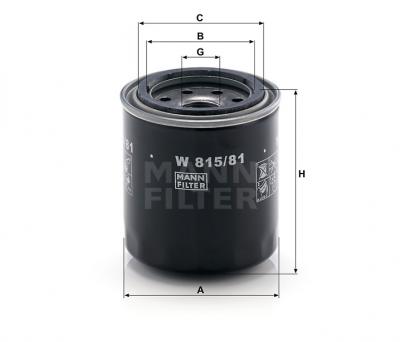 Масляный фильтр MANN-FILTER W815/81