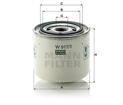 Масляный фильтр MANN-FILTER W917/1