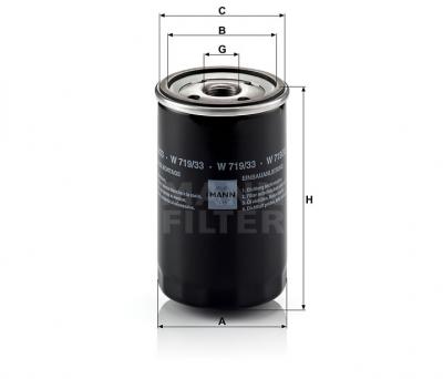 Масляный фильтр MANN-FILTER W719/33