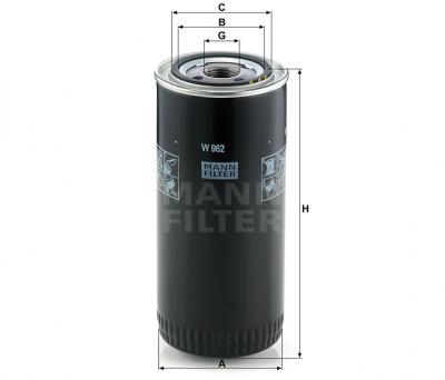 Масляный фильтр MANN-FILTER W962