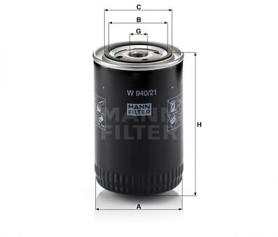 Масляный фильтр MANN-FILTER W940/21