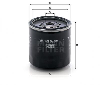 Масляный фильтр MANN-FILTER W920/82