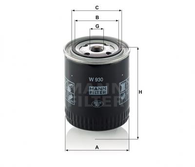 Масляный фильтр MANN-FILTER W930