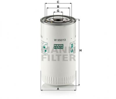Масляный фильтр MANN-FILTER W950/13