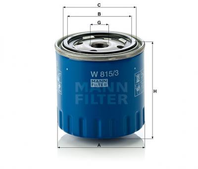 Масляный фильтр MANN-FILTER W815/3