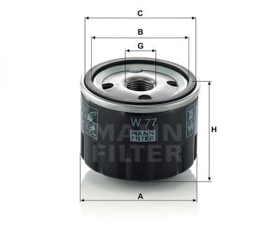 Масляный фильтр MANN-FILTER W77