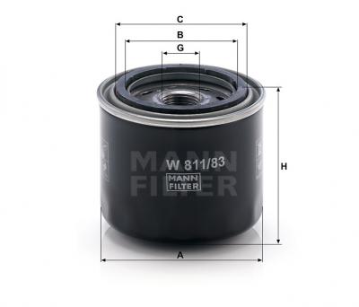 Масляный фильтр MANN-FILTER W811/83