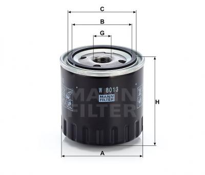 Масляный фильтр MANN-FILTER W8013