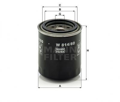 Масляный фильтр MANN-FILTER W814/80